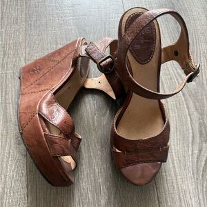 Frye Leather Wedge Sandals